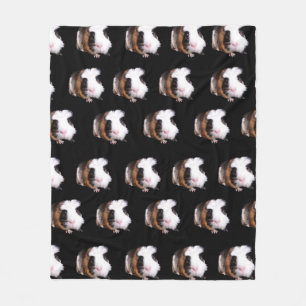 Tortoiseshell Guinea Pigs Medium Fleece Blanket.