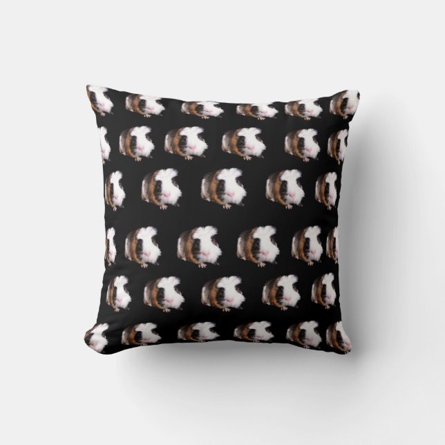 Tortoiseshell Guinea Pigs, Throw Cushion. Throw Pillow (Front)