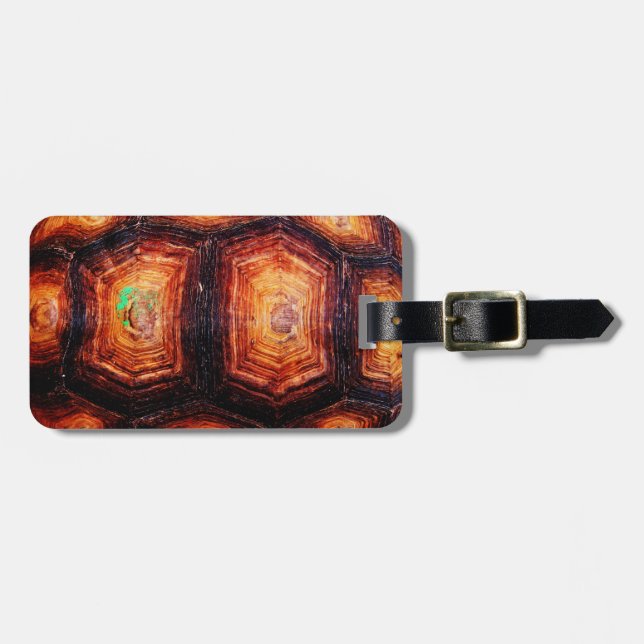 Tortoiseshell Luggage Tag (Front Horizontal)