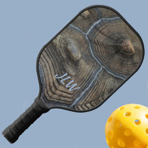 TortoiseShell Natural Pattern with Initials Pickleball Paddle