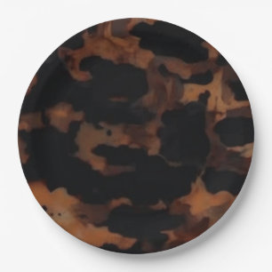 Tortoiseshell Seamless Pattern, Chic TortoiseShell Paper Plate
