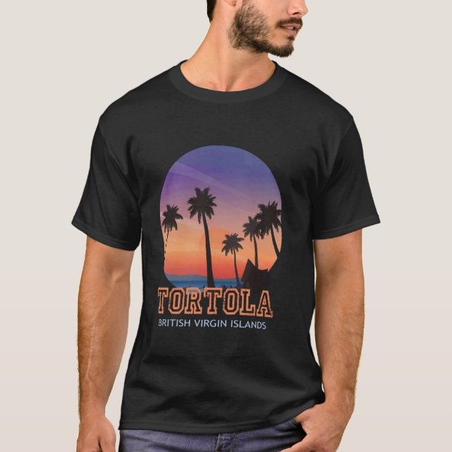 Tortola British Virgin Islands Sunset Beach T-Shirt (Front)