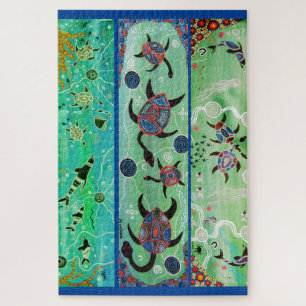 TORTRES & DOLPHINS ABORIGINAL ART PUZZLE