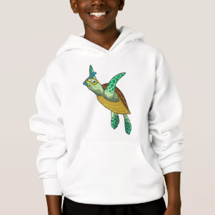 Tortue à la plongée avec tuba