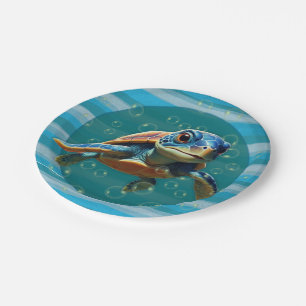 Tortue Bébé Assiette En Papier