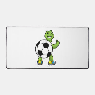 Tortue comme joueur de football avec ballon de foo