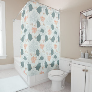 Tortue côtière Motif rideau de douche