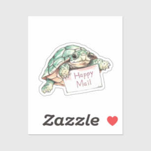Tortue, Courrier Heureux, Autocollant