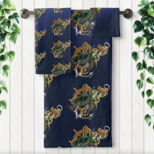 Tortue de mer bleu vert