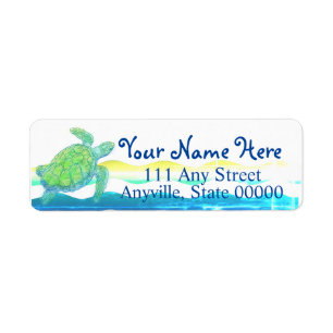 Tortue de mer bleue et verte