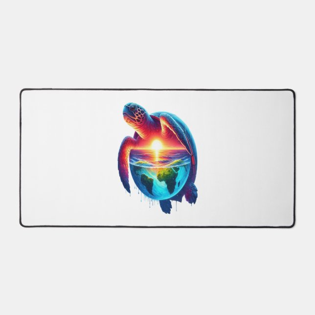 Tortue de mer couchée de soleil (Recto)