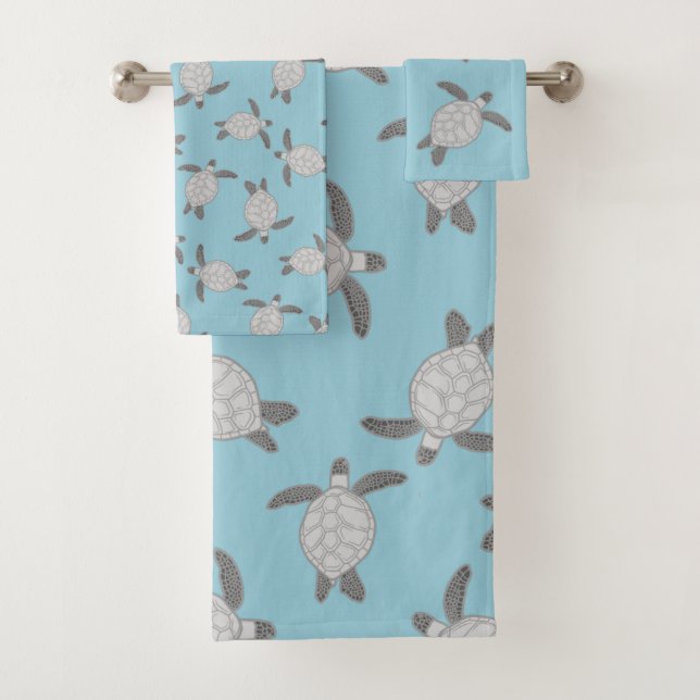 Tortue de mer gris marine sur mesure Dusty Blue (En situation)