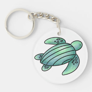 tortue de mer peinte à l'aquarelle dessin animé bl