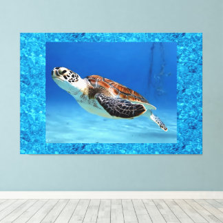 Tortue de natation 152cm x 102cm Toile emballée