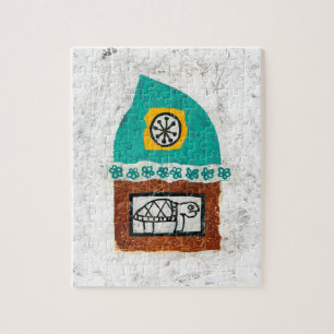 Tortue Démangeant Pour Un Puzzle De Combat