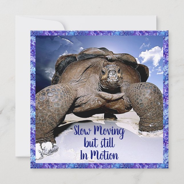 Tortue - Drôle carte d'anniversaire (Devant)