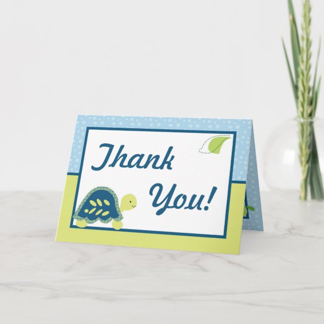 Tortue pliée Carte de remerciements récif Tortue d (Devant)