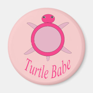 Tortue rose mignonne Aimant pour bébé