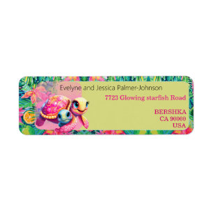 Tortue rose mignonne maman et enfant exotique nom