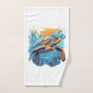 Tortue sous-marine sereine