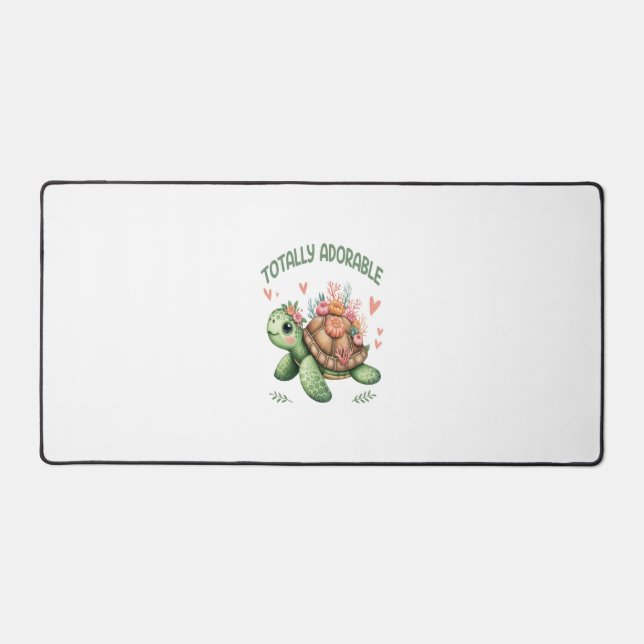 Tortue totalement adorable avec corail (Recto)