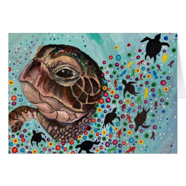 Tortue : voir le Carte pour notes de la mer (Devant Horizontal)