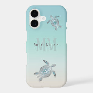 Tortues Argentées Initiales Votre Nom