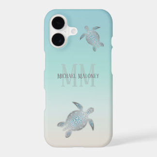 Tortues Argentées Initiales Votre Nom