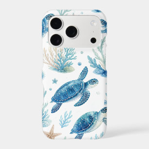 Tortues de mer à l'aquarelle   Océan Bleu