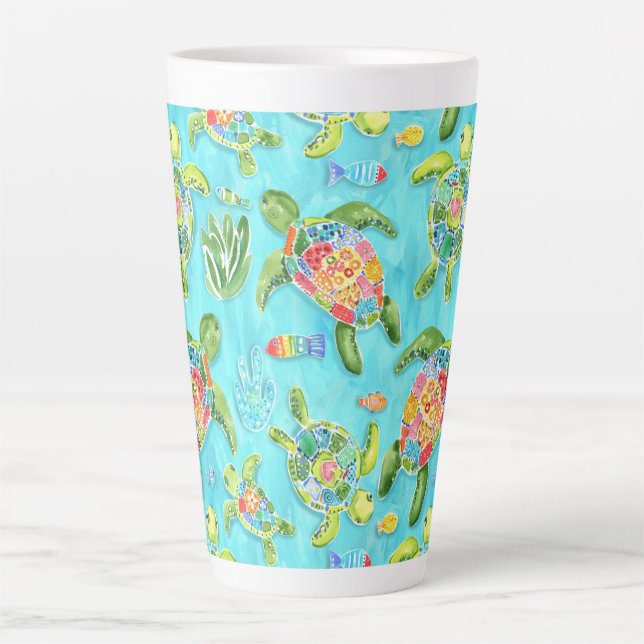 Tortues de mer Latte Mug (Devant)