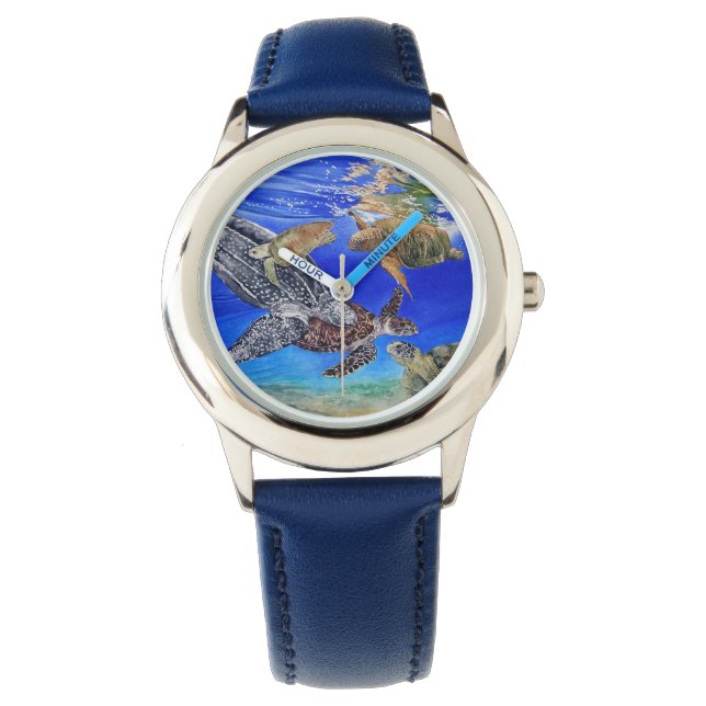 Tortues de mer menacées Montre de l'enfant (devant)