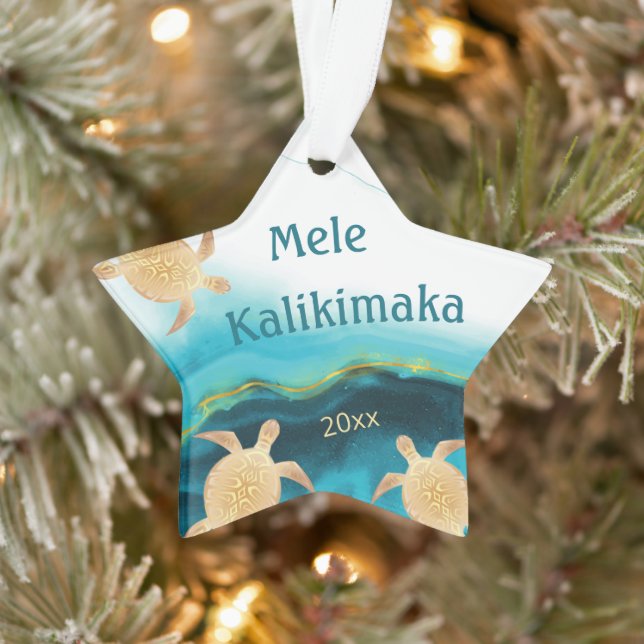 Tortues d'or | Mele Kalikimaka Noël hawaïen (Arbre)