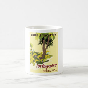 Tortuguero, Costa Rica vintage travel poster Coffee Mug