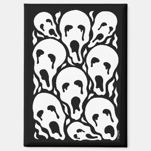 Tortured Souls Weird Horror Artwork Magnet