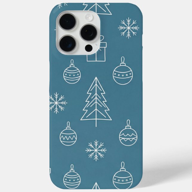 Tosca Christmas texture with festive elements Case-Mate iPhone Case (Back)
