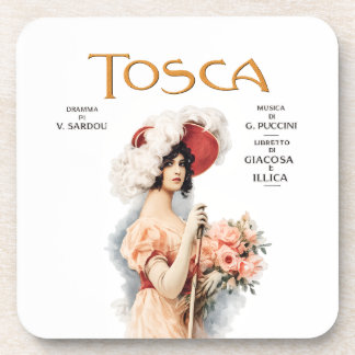 Tosca Opera Vintage - Puccini Opera Poster Design Coaster