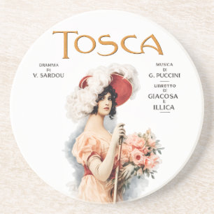 Tosca Opera Vintage - Puccini Opera Poster Design Coaster