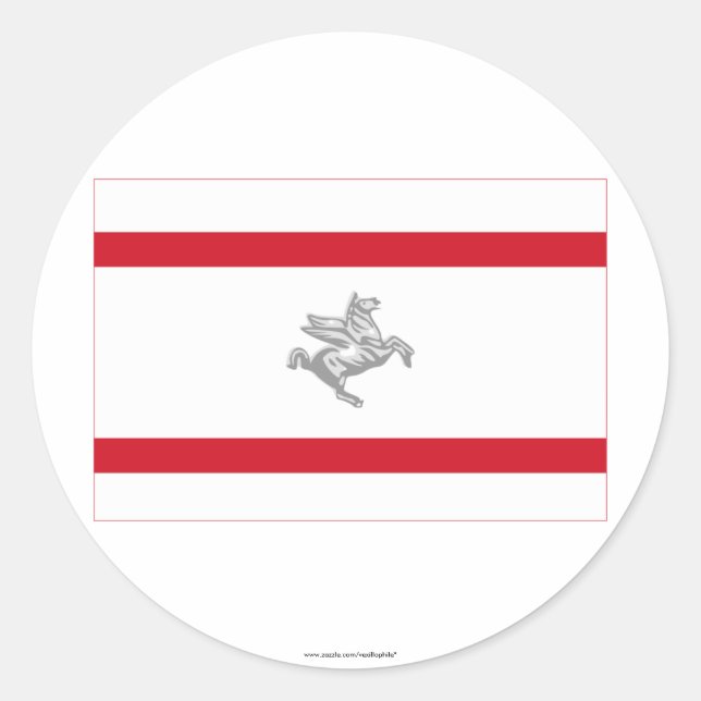 Toscana flag classic round sticker (Front)