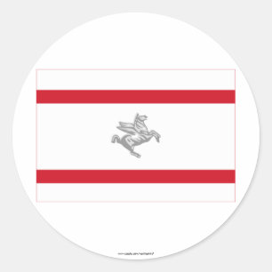 Toscana flag classic round sticker