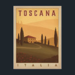 Toscana, Italia Postcard<br><div class="desc">Anderson Design Group is an award-winning illustration and design firm in Nashville,  Tennessee. Founder Joel Anderson directs a team of talented artists to create original poster art that looks like classic vintage advertising prints from the 1920s to the 1960s.</div>