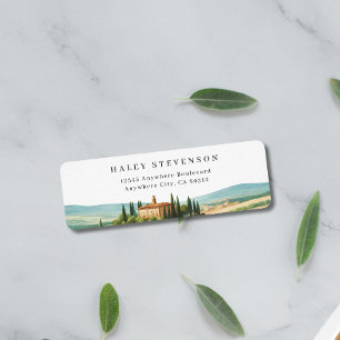 Toscane aquarelle illustration Mariage Skyline