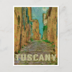 Toscane, Italie Carte postale Vintage voyage