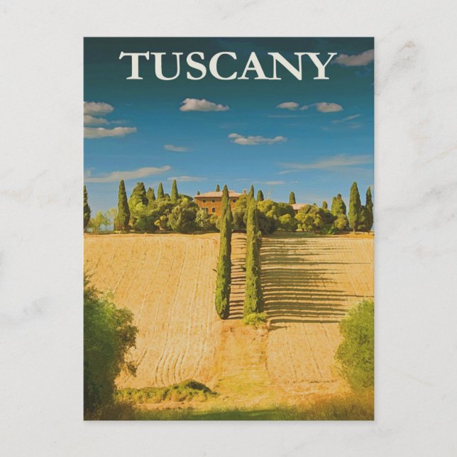 Toscane, Italie Carte postale Vintage voyage (Devant)