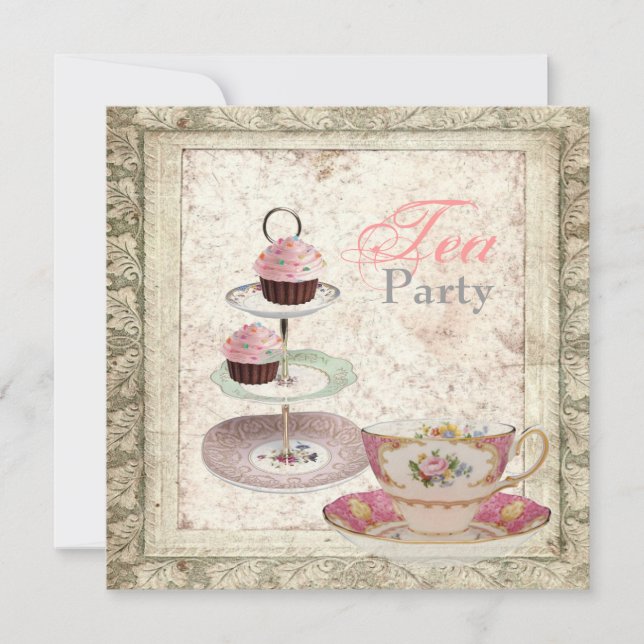 Toscane Pays Fête des mariées Tea Party Invitation (Devant)