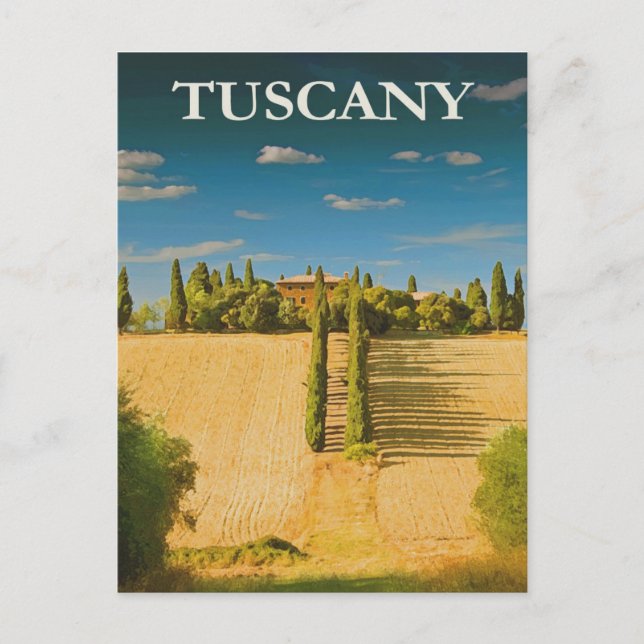 Toscane vintage, Italie Carte postale Voyage (Devant)