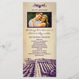 Toscane Vintage Vignoble Programmes de mariage