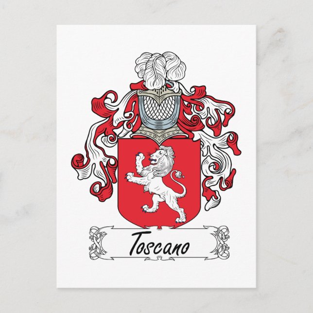 Toscano Family Crest Postcard (Front)