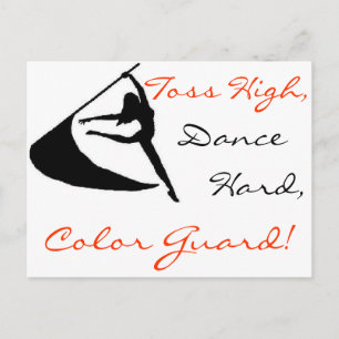 Toss High, Dance Hard, Colour Guard Postcard