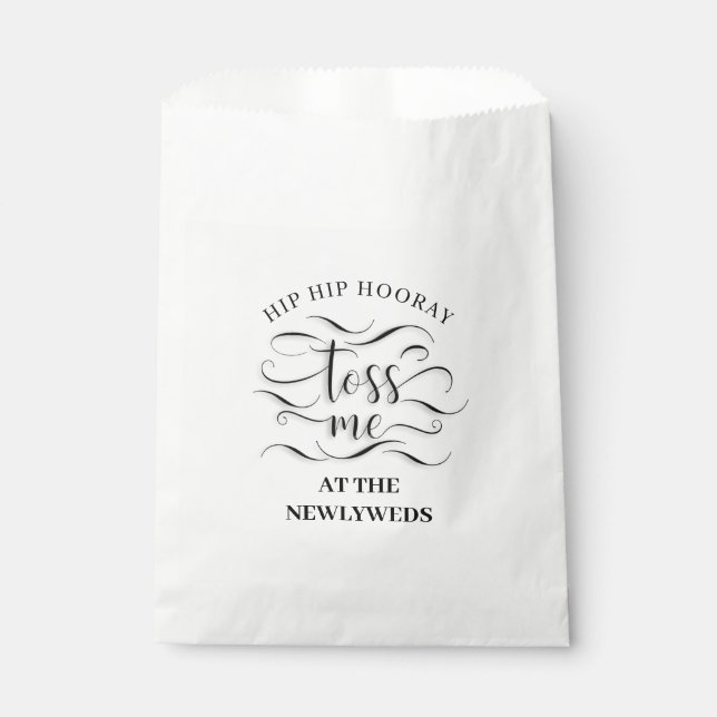 Toss Me Petal Seeds Throw Wedding Favour Bag (Front)