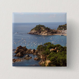 TOSSA DE MAR. Town located in the Costa Brava. 2 Inch Square Button